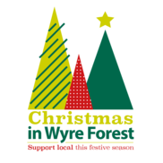 Three graphic Christmas trees