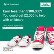 Earn less than £100,000? You could get £2,000 to help with childcare
