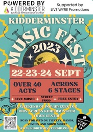 Kidderminster Music Festival poster for illustration purposes only