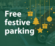 Info graphic for display purposes only - Free festive parking