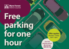 Free parking for one hour poster