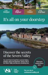 Poster advertising visiting the Severn Valley Region