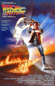 Poster advertising the 80s film Back to the Future