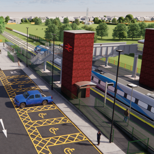 An artists impression of Haxby station