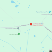 A screenshot of a map showing the location of Towthorpe