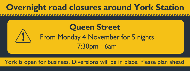 Queen Street closure graphic