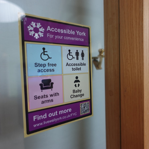 Image of the 'for your convenience' sticker