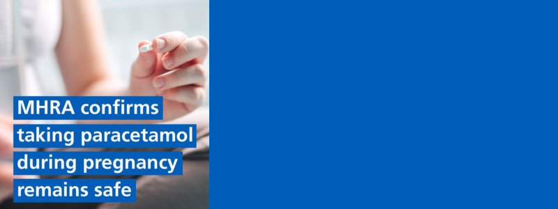 Paracetamol during pregnancy NHS graphic