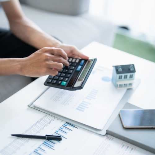 Working out rent payments on a calculator