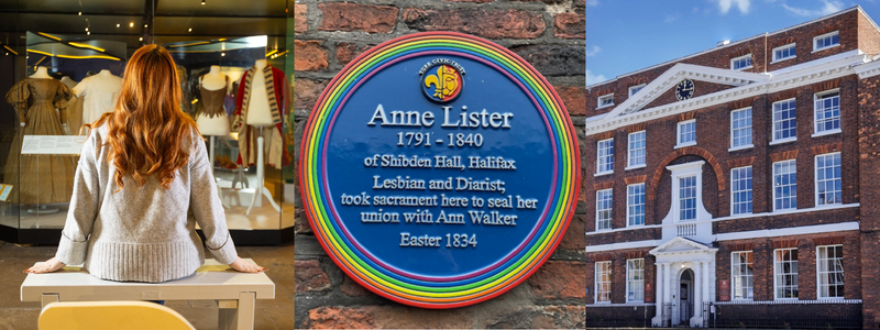 Images of York Castle Museum Secrets of Dress, Anne Lister's plaque at Holy Trinity Goodramgate and the Bar Convent