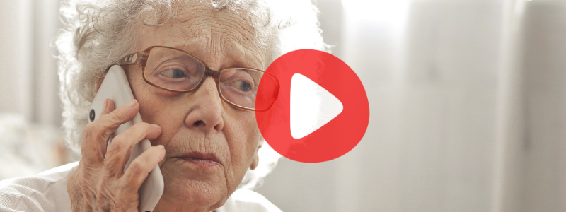 Older people talking on the phone