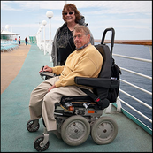 Larry and Maggie on a cruise ship