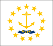 Flag of Rhode Island.