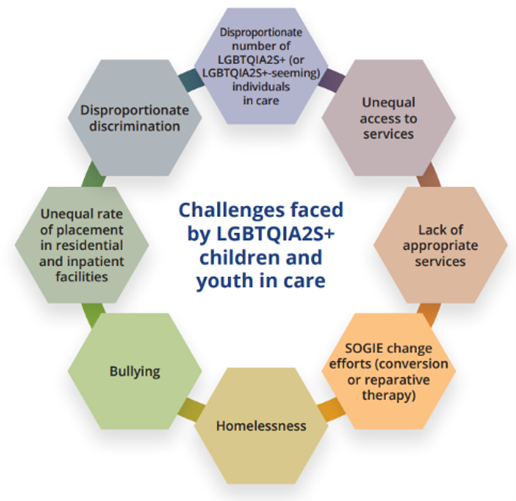Challenges faced by LGBTQIA2S+ children and youth in care