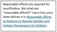reasonable efforts reunification