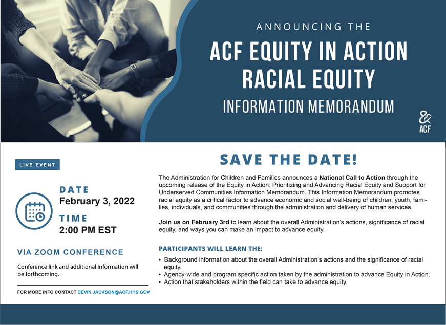ACF Equity in Action Save the Date