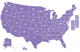 US Map from ChildHelp