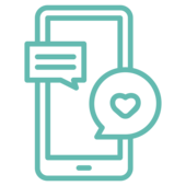 Phone and text icon