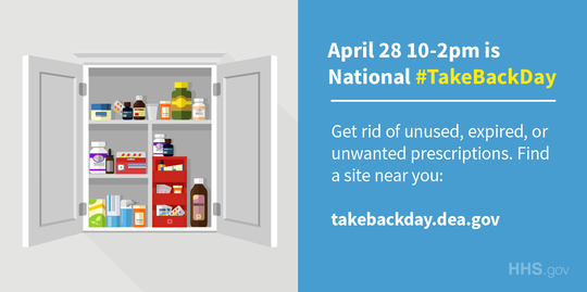 Drug Take Back Day on April 28