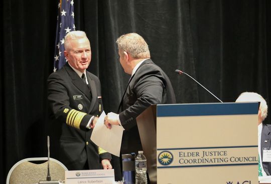 ASA Lance Robertson Greets ASH ADM Brett P. Giroir