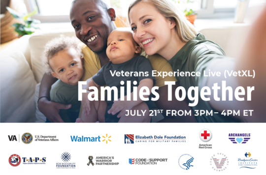 Veterans Experiencing Life online event logo