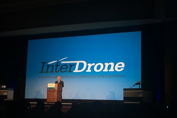 FAA Administrator Huerta speaking at InterDrone Conference in Las Vegas
