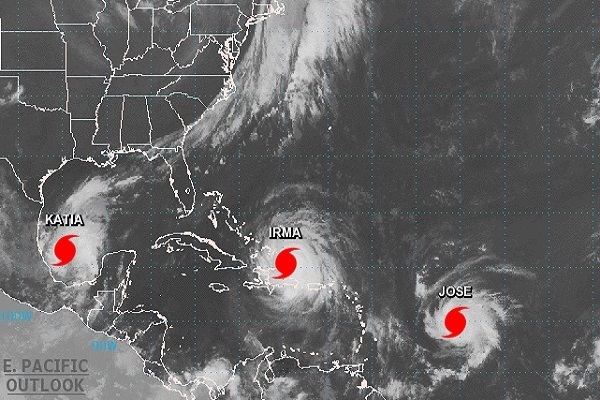 Map of Hurricane Irma