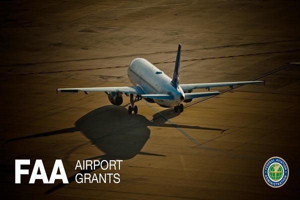 FAA Airport Grants - Commercial Plane on Runway