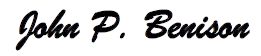 John P. Bennison signature