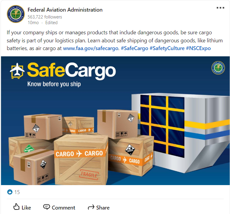 FAA on Linkedin