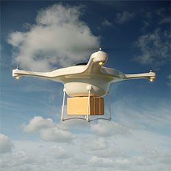 drone carrying package