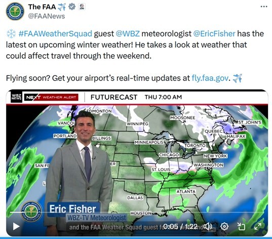 Meteorologist Eric Fisher with the weather forecast 