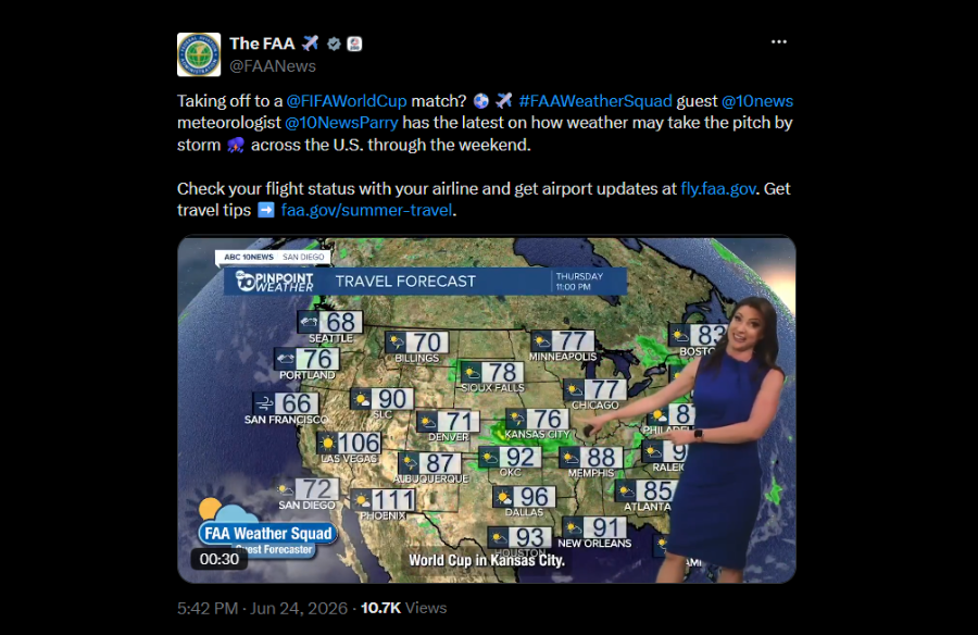 Guest weather forecaster