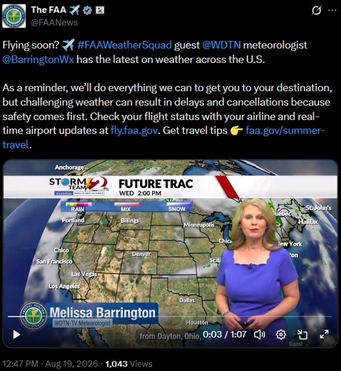 guest Weather Squad forecaster is Melissa Barrington with WDTN-TV