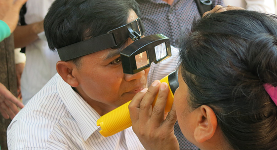 Trachoma screening in Cambodia. Photo courtesy of USAID