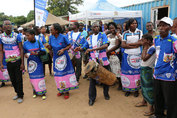 A group of people, celebrating the fight against MDR-TB.