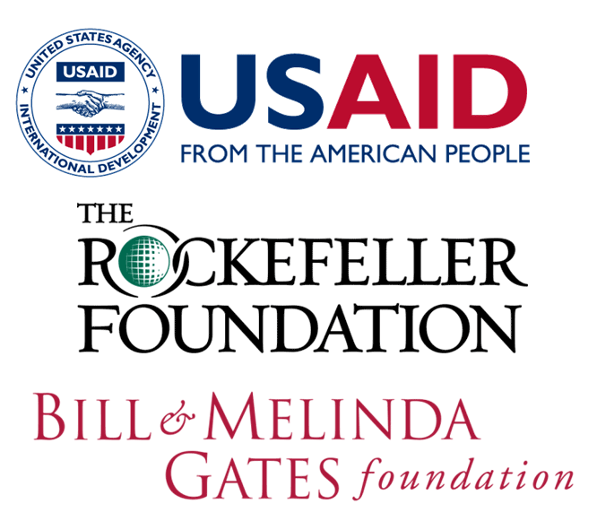 USAID-Bill & Melinda Gates and Rockefeller Foundation logos