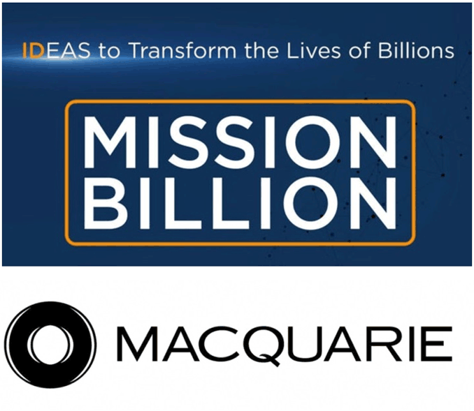 Mission Billion Challenge and MACQUARIE logos