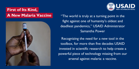 Quote from Admin Power about malaria vaccine