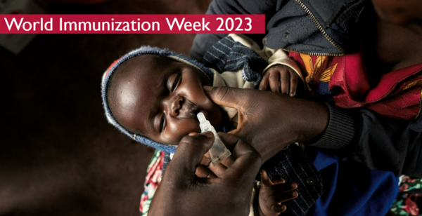 A newborn receives an oral vaccination. 