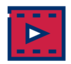 Blue icon for recordings