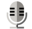 Gray microphone icon