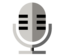 Gray microphone icon