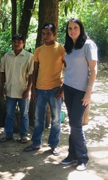  Laura during a monitoring visit with local partner FECOPROD at an indigenous community in northern Paraguay.