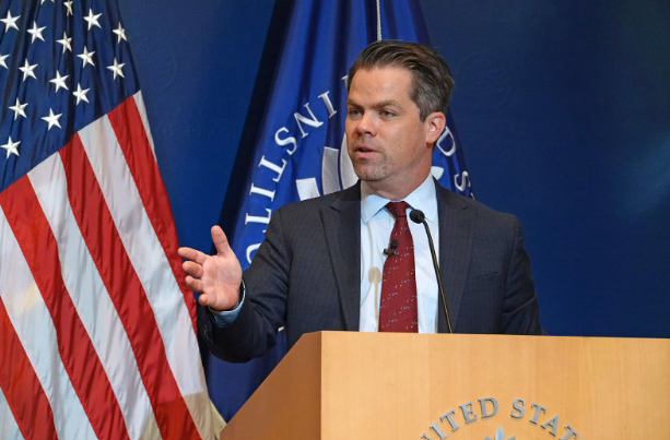 Director Phillips speaking at an August 2 event at the United States Institute of Peace