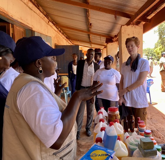 Mission Director Kate Crawford in Yambio with SAFER-FAO