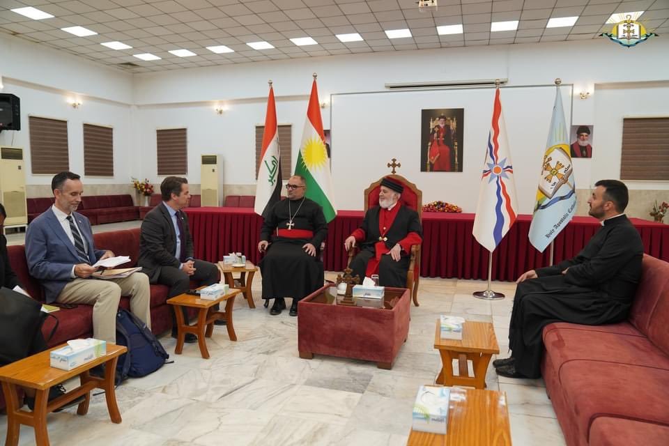 While in Erbil, Director Phillips meets with Patriarch Mar Awa III, leader of the Assyrian Church of the East.