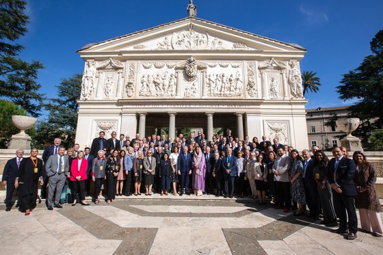 A group of attendees at the Faith and Philanthropy Summit in Rome.