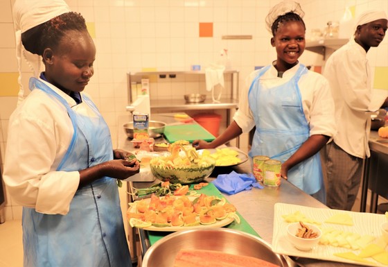 Beneficiaries of USAID’s  DREAMS activity gain work experience through an internship program at the Radisson Blu Hotel