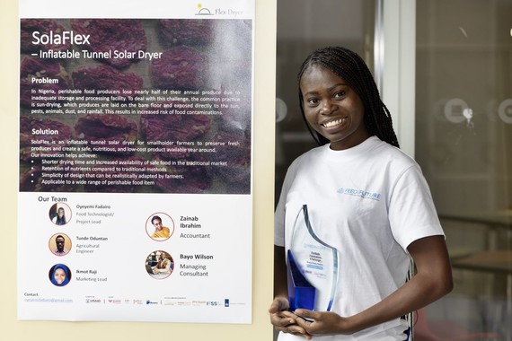 EatSafe Innovation Challenge inventor, Oyeyemi Fadairo, and her winning pitch
